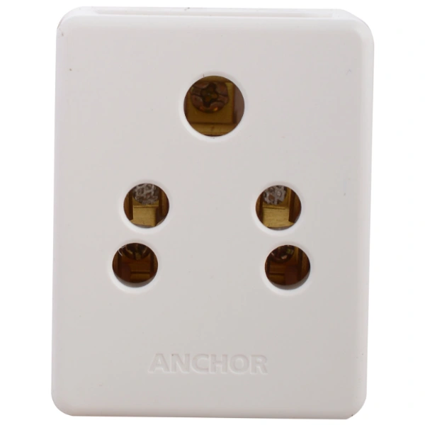 ANCHOR PW 3155 Multi Plug 3 Pin DX, 6 Amp, White - 6A, WHITE, NA